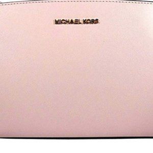 Michael Kors Selma Pink Messenger Leather